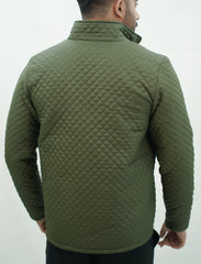 FULL SLEAVE DIAMOND QUILTED PUFFER JACKET