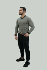 REVERSIBLE V NECK SWEATER