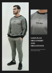 Faded Effect Gods Plan Spray Sweatshirt