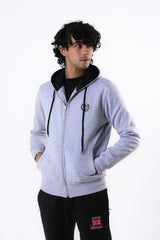Cotton Fleece zipper with hood