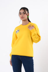 Solid crew neck sweatshirt