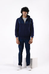 Contrast Puffer Panel Hoodie