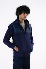 Contrast Puffer Panel Hoodie