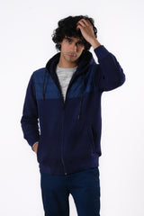 Contrast Puffer Panel Hoodie