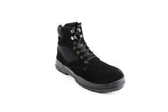 Defender Lace-Up Safety Boots in Black