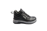 SteelGuard Black Leather Work Boots