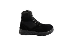 Defender Lace-Up Safety Boots in Black