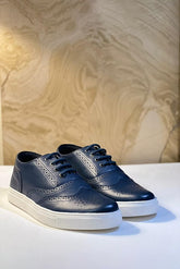 Mens PU Leather Brogue Sneaker