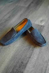 Navy Suede Loafers