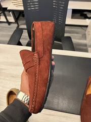 Rustic Charm: Brown Suede Shoes