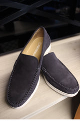 ForestBlu Luxe Loafers – Charcoal Suede