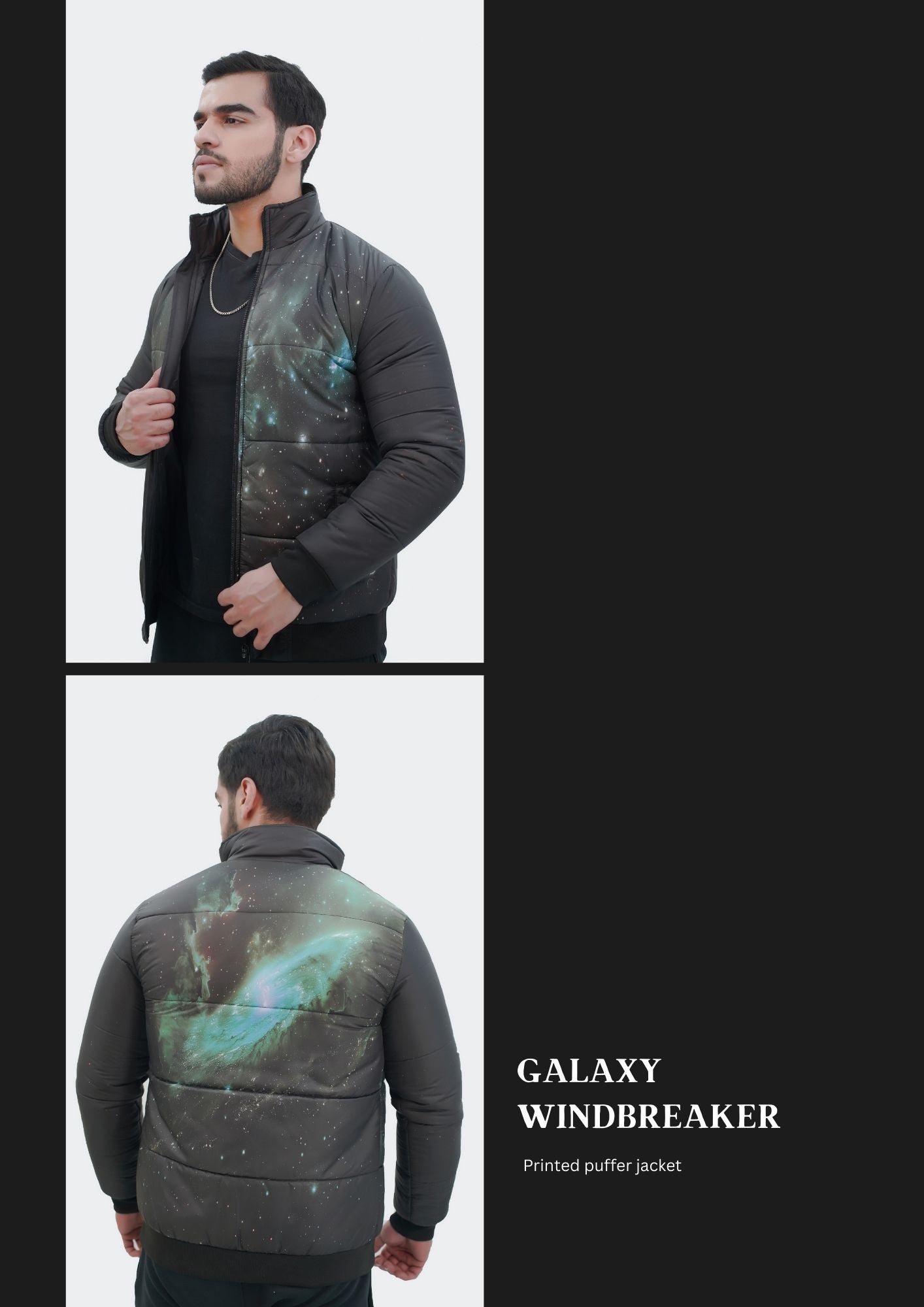 Jacket Men Beautiful Glowing Galaxy Men's Bomber Jacket Lightweight Casual Stylish Windbreaker Varsity Jackets