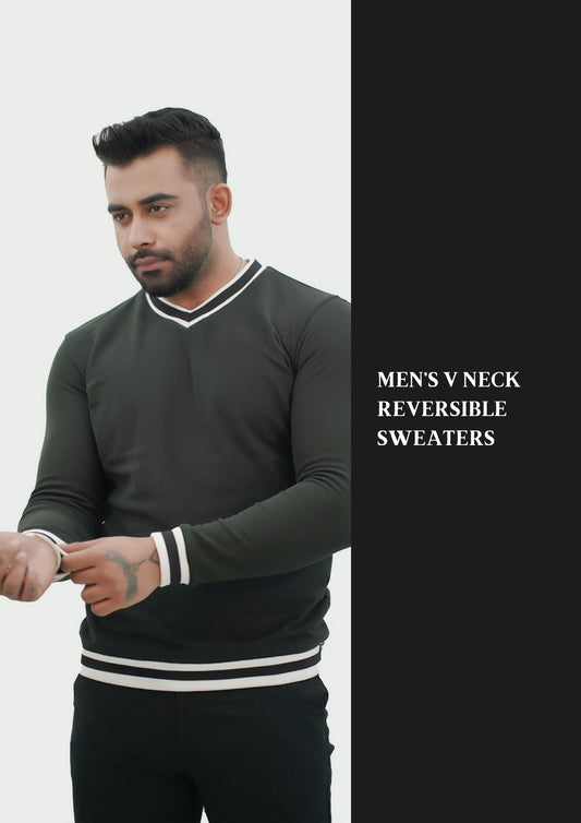 REVESIBLE V NECK SWEATER