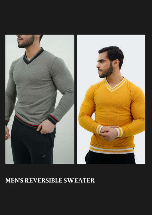 REVERSIBLE V NECK SWEATER