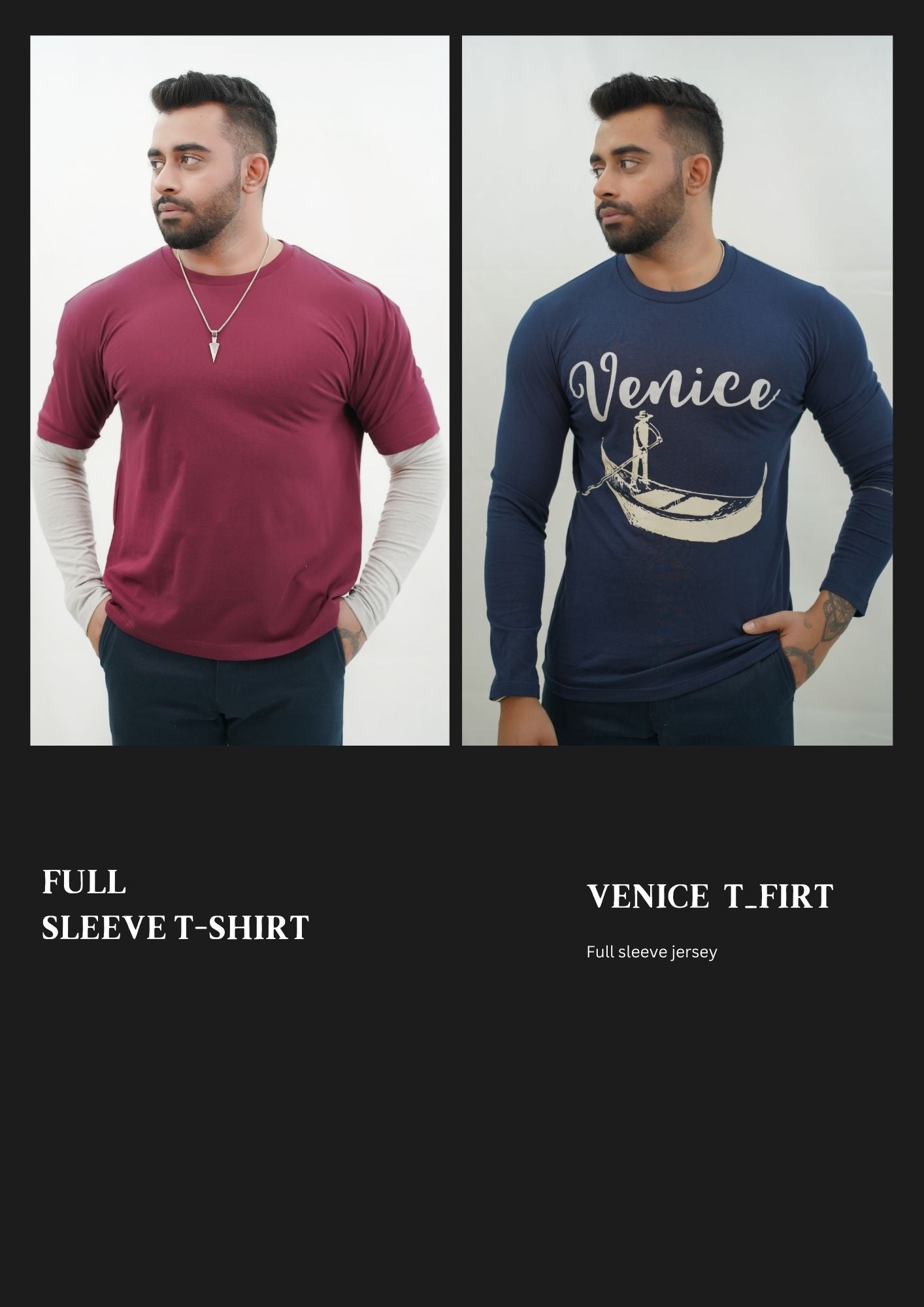 MEN'S LONG SLEAVE ROUND NECK TEE