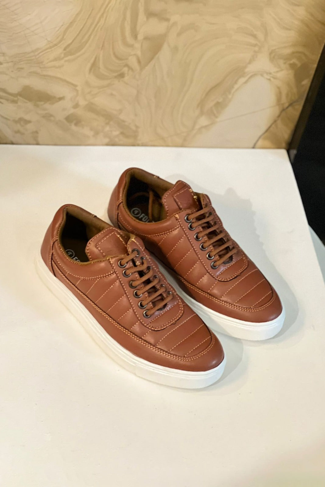 Mens PU Leather Polo Sneaker