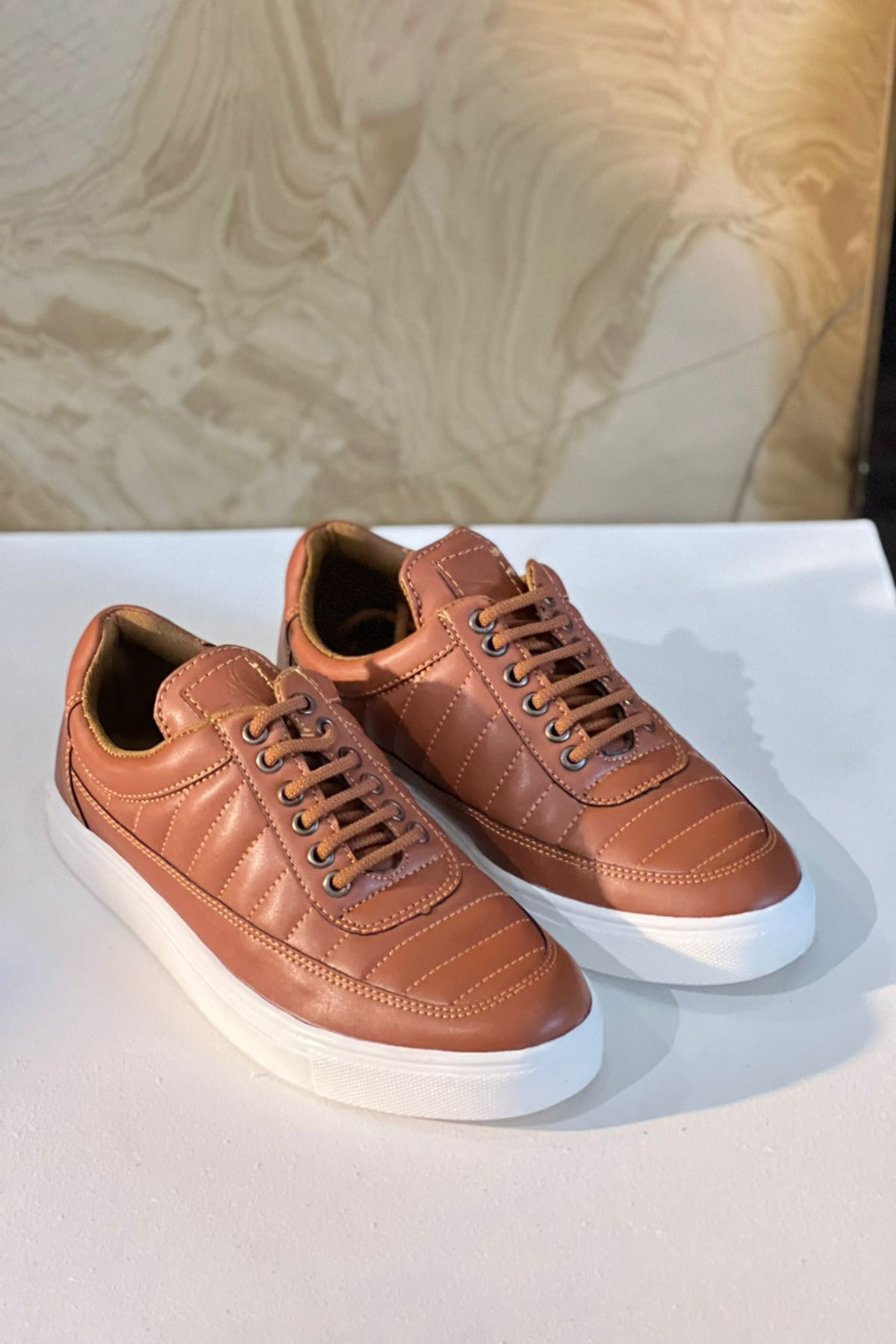 Mens PU Leather Polo Sneaker