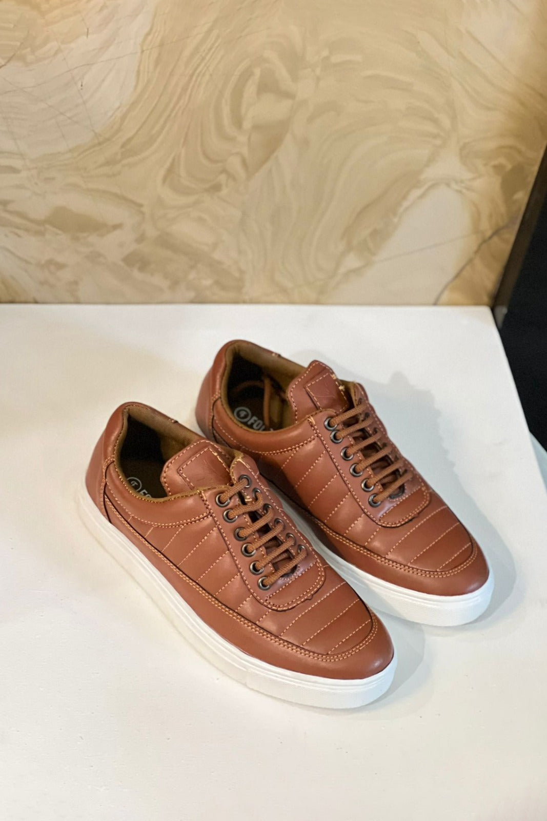 Mens PU Leather Polo Sneaker