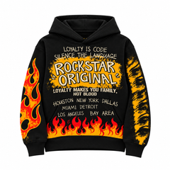 Beno Graphic Flame Hoodie