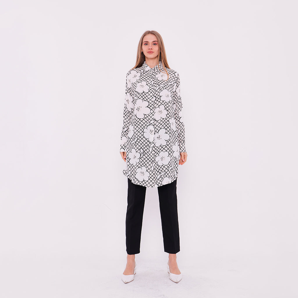 Floral Print Long Shirt