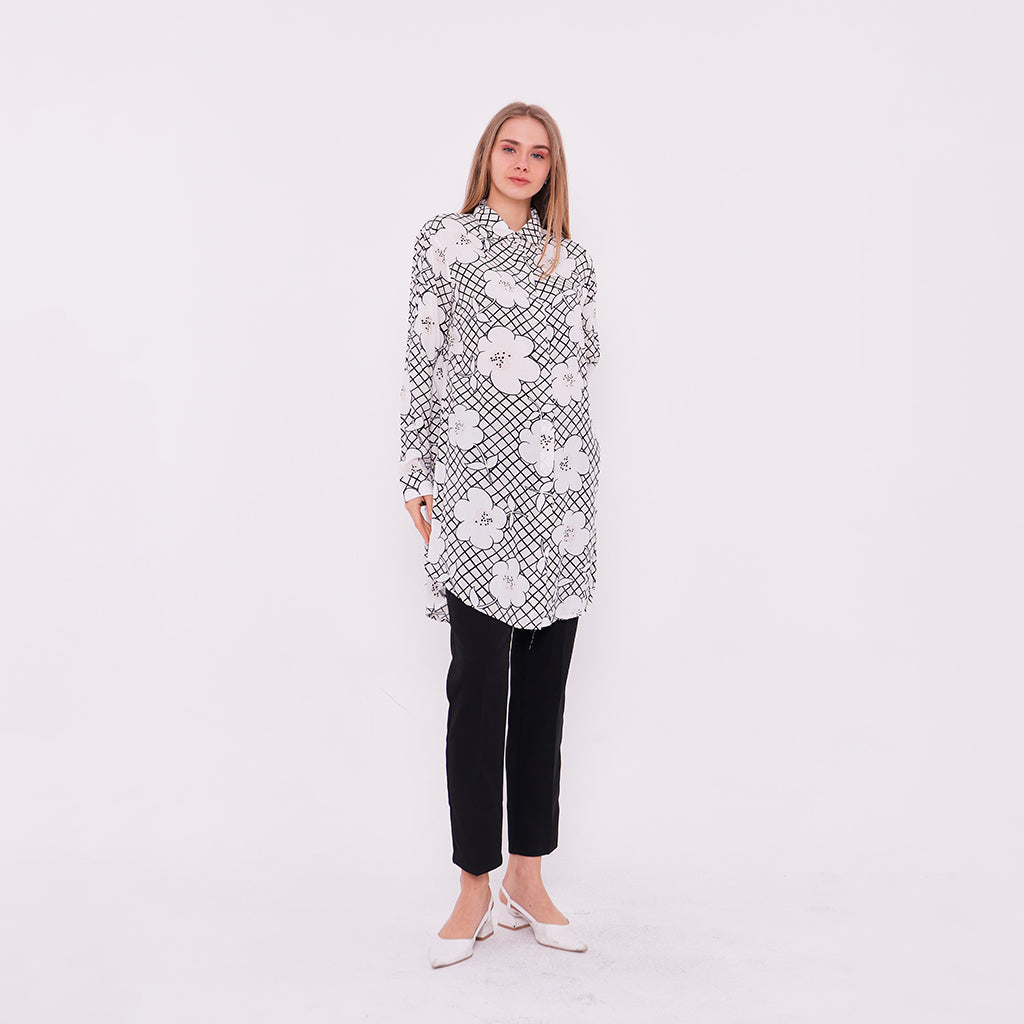 Floral Print Long Shirt