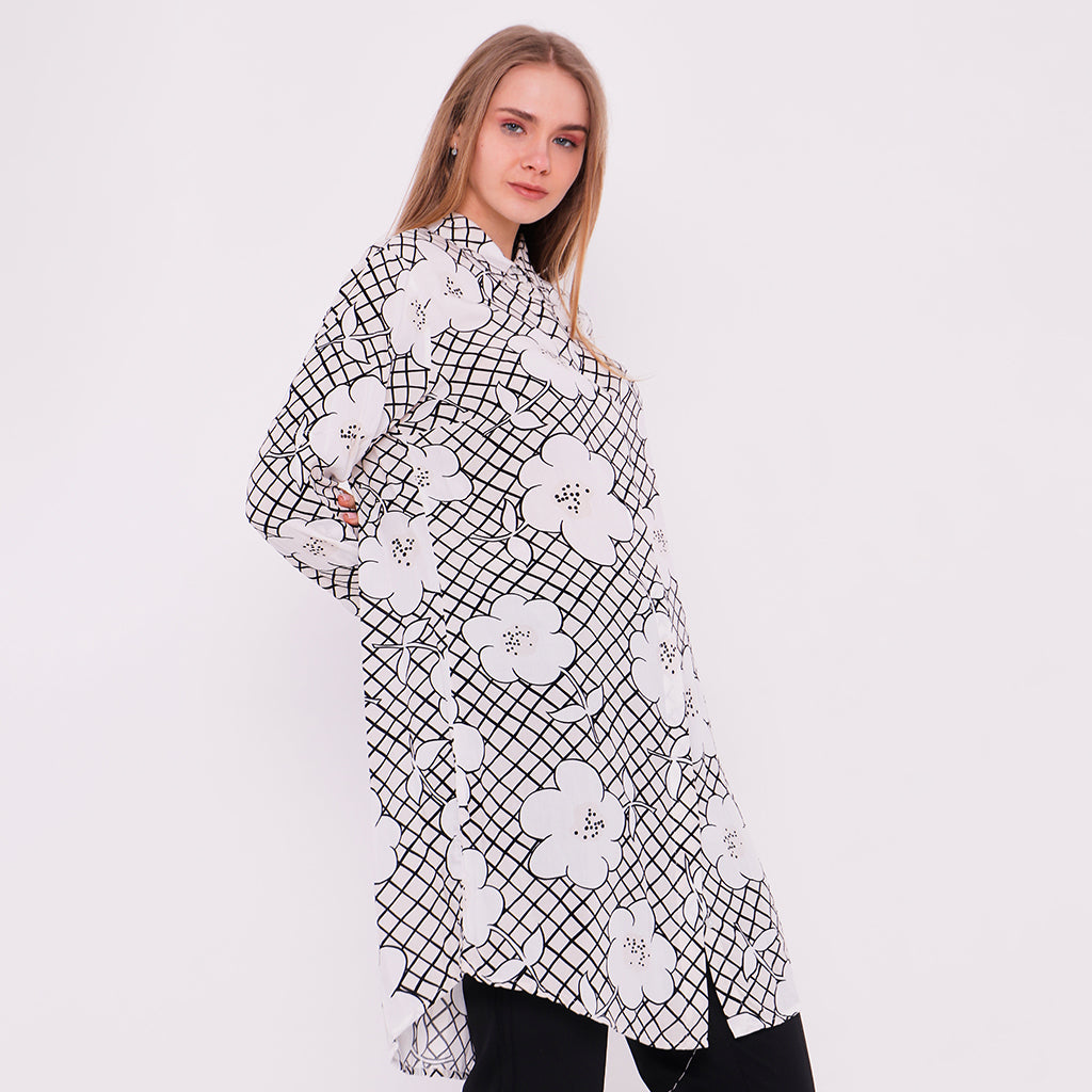 Floral Print Long Shirt
