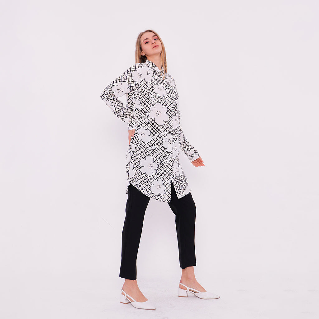 Floral Print Long Shirt
