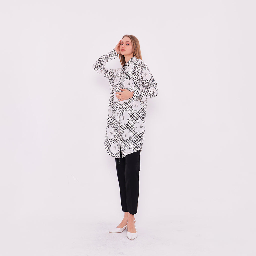 Floral Print Long Shirt