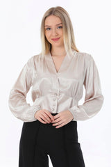 V-Neck Fashion Blouse